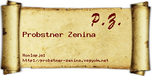 Probstner Zenina névjegykártya
